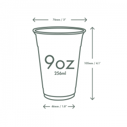 Copo PLA 9oz / 280ml 1000 unidades