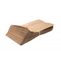 Saco de papel Kraft (12 + 4,5 x 23 cm) para produtos de pastelaria, 100 unidades