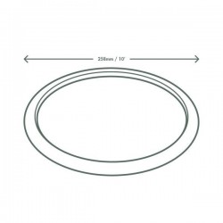 Piatti di canna da zucchero 26 cm. Scatola da 500 unità