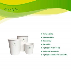 Copos de papel plástico livre 250 ml / 8 oz 1000 unidades