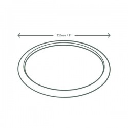 Plato caña de azúcar 22 cm pack de 50 unidades.