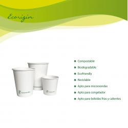 Copos de papel plastic free 120 ml / 4 oz 50 unidades