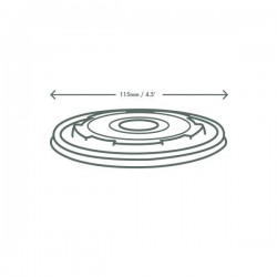 Tampa CPLA para recipiente 700 ml série 115, 500 unidades