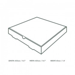 Caixa de pizza 40 cm de kraft ecológico reciclado, 50 unidades