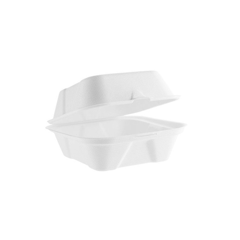Recipiente de hambúrguer 475 ml de cana-de-açúcar 50 unidades