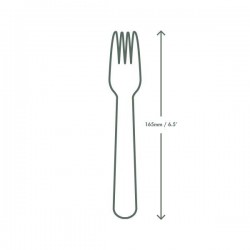 Tenedor de madera 165 mm, 100 unidades