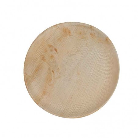 Platos redondos de hoja de Palma 26 cm 25 unidades