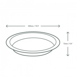 Placas redondas de folha de palmeira 26 cm 25 unidades