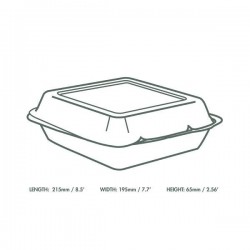 Contenitore di canna da zucchero 1.300ml 200 unità