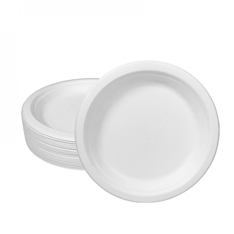 Piatti di canna da zucchero 15 cm da 50 unità.