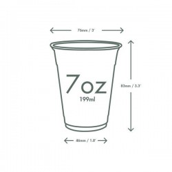 Tazze PLA 7 oz / 200 ml 1000 unità