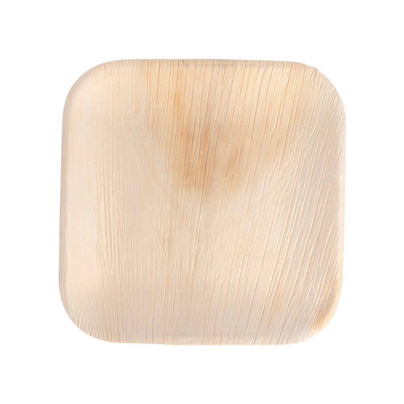 Platos de palma cuadrados 18x18 cm 200 uds.